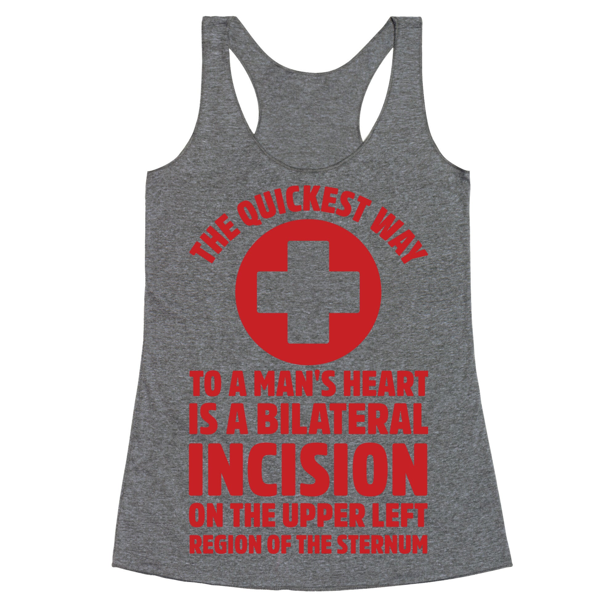 The Quickest Way To a Mans Heart Racerback Tank